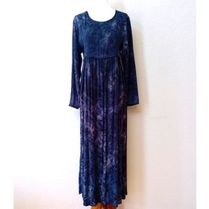 Cody Patrick vintage indigo blue maxi dress